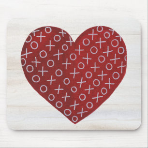 Mousepad Os namorados rústicos abraçam & beijam o cora