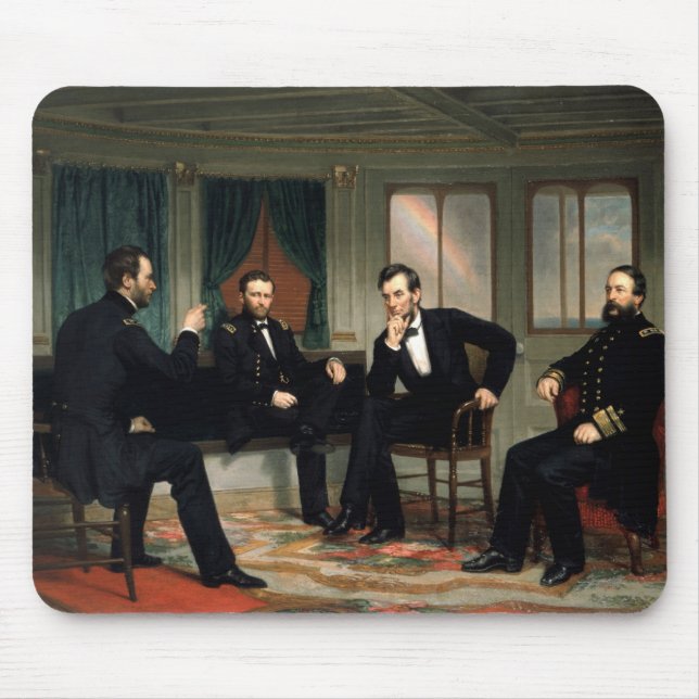 Mousepad Os pacificadores com Abraham Lincoln (Frente)