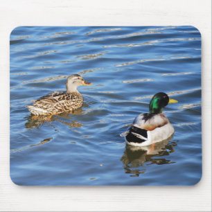 Mousepad Os pares do pato do pato selvagem simbolizam o