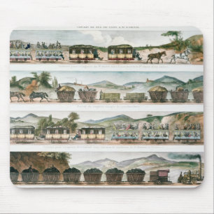 Mousepad Os passageiros e transportam a primeira linha