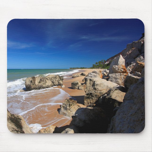 Mousepad Os penhascos na praia de Rio a Dinamarca Barra (Frente)