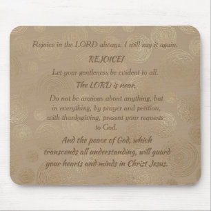 Mousepad Os Philippians exultam no senhor Cristão