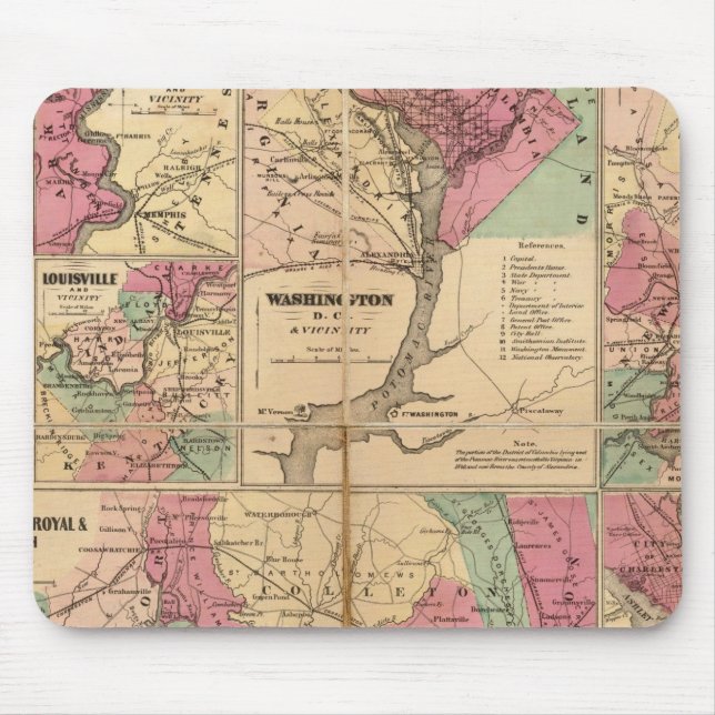 Mousepad Os planos de Colton dos portos americanos (Frente)