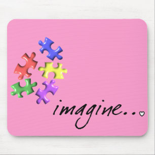 Mousepad Os presentes do apoio do autismo "imaginam" o