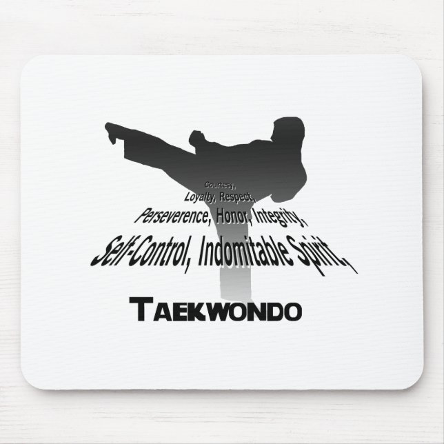 Mousepad Os princípios de Tae Kwon fazem o tapete do rato (Frente)
