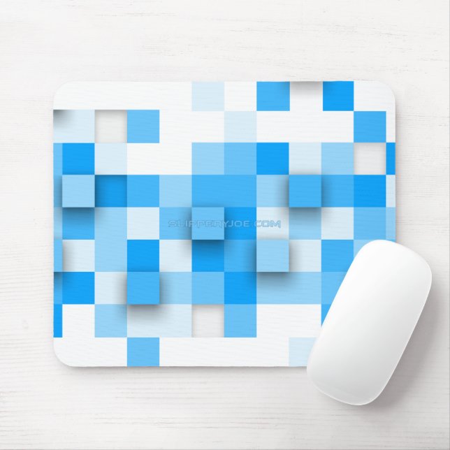 Mousepad Os quadrados de SlipperyJoe - mosaico moderno trab (Com mouse)