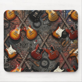 Mousepad Os Riffs: Guitarra Elétrica Vintage