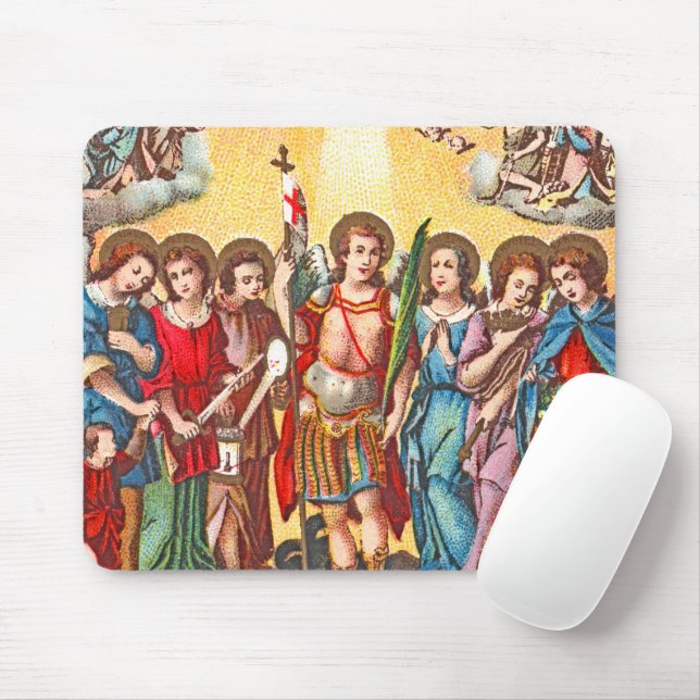 Mousepad Os Sete Arcanjos (CP 001; Cromolitógrafo) (Com mouse)