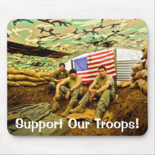 Mousepad Os soldados de OEF, apoiam nossas tropas