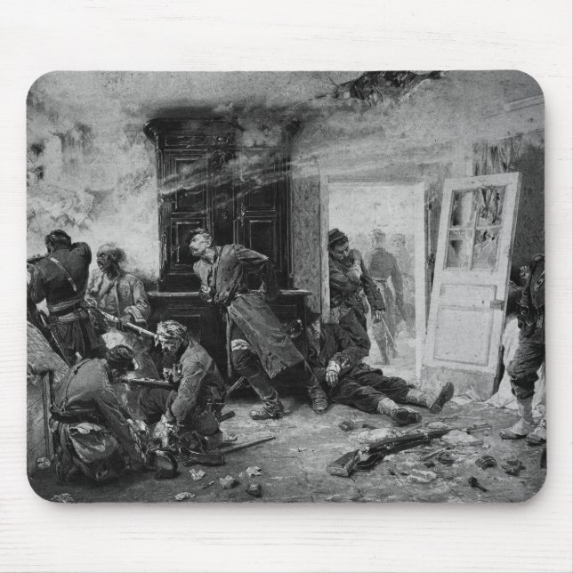 Mousepad Os últimos cartuchos em Balan perto do sedan, 1870 (Frente)