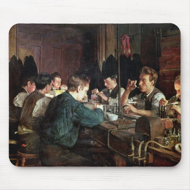 Mousepad Os ventiladores de vidro, 1883 (óleo em canvas) (Frente)