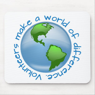Mousepad Os voluntários fazem um mundo da diferença