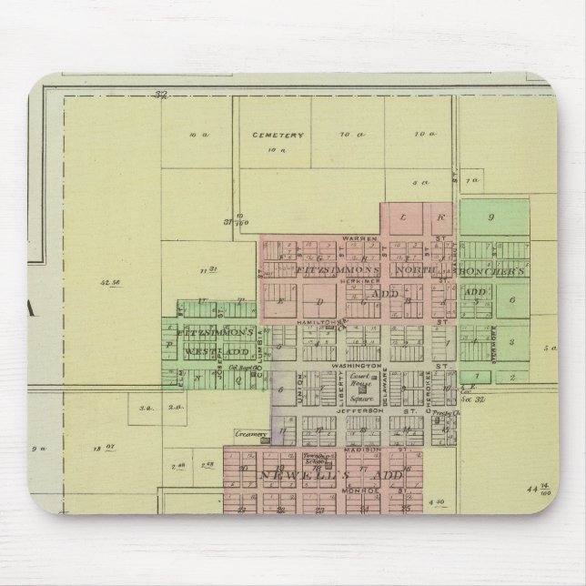 Mousepad Oskaloosa, Lea Walk e Bonanza, Kansas (Frente)