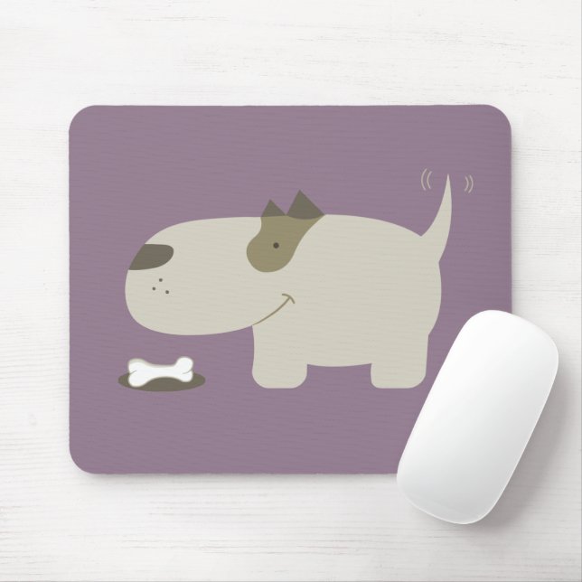 Mousepad Osso de cachorro de desenho animado fofo (Com mouse)