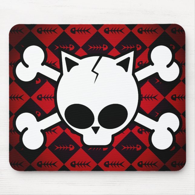 Mousepad Ossos do crânio e do gato (Frente)