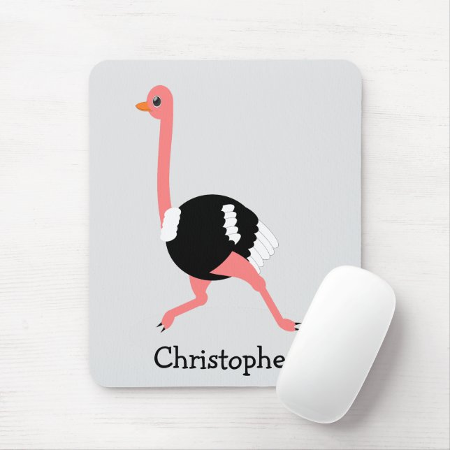 Mousepad Ostrich Design (Com mouse)