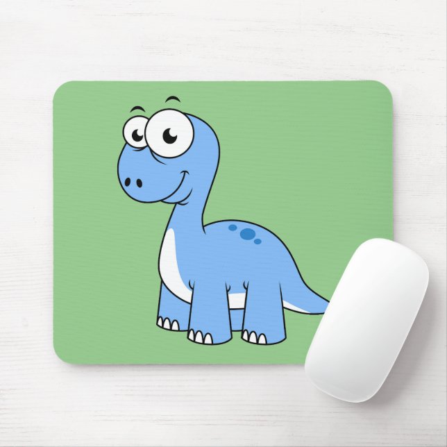 Mousepad Ótima Ilustração De Um Brontossauro. (Com mouse)