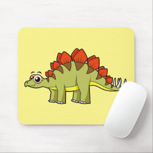 Mousepad Ótima Ilustração De Um Dinossauro De Estegossauro.
