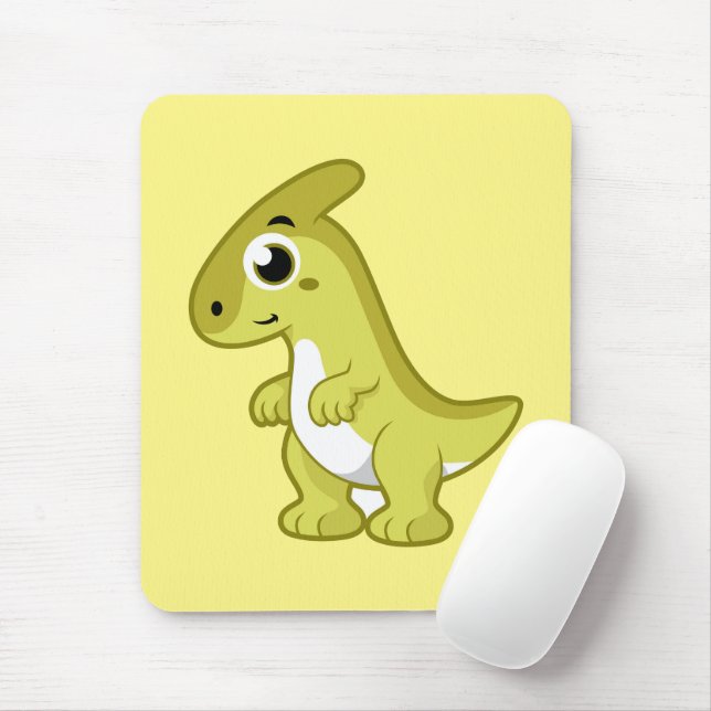 Mousepad Ótima Ilustração De Um Dinossauro Parasaurolofico. (Com mouse)