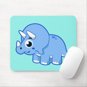 Mousepad Ótima Ilustração De Um Dinossauro Tricerátopo.
