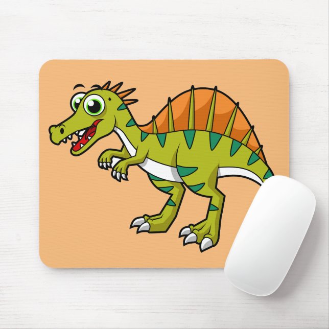Mousepad Ótima Ilustração De Um Espinossauro Sorridente. (Com mouse)
