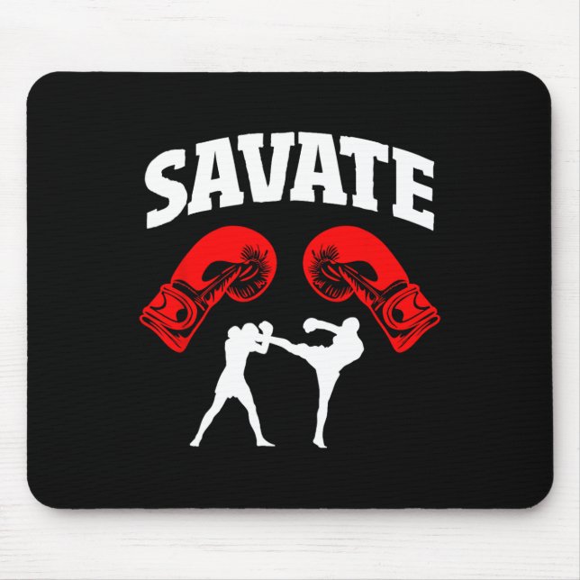 Mousepad Ótimo Design de Boxe Savate Chute Mma Kickboxing  (Frente)