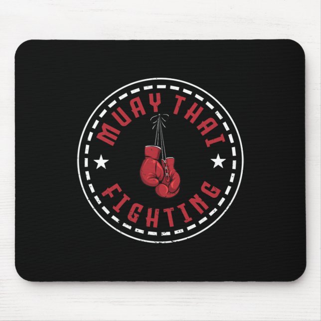 Mousepad Ótimo Design de Luta Muay Thai Kickboxer Mma Trai (Frente)