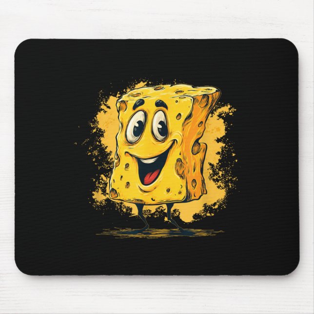 Mousepad Ótimo Queijo Procure por Amantes de Cheddar e Leit (Frente)
