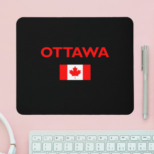 Mousepad Ottawa Canadá Flag Dark Color