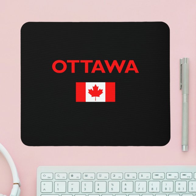 Mousepad Ottawa Canadá Flag Dark Color (Criador carregado)