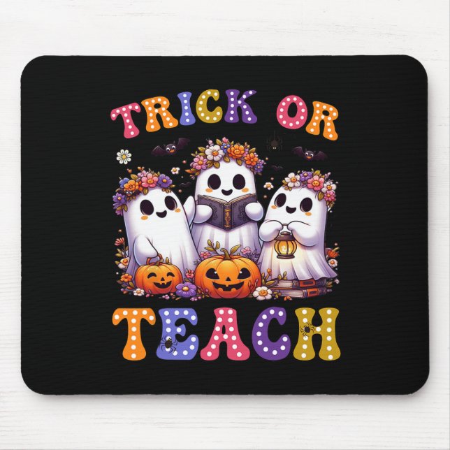 Mousepad Ou Ensinar O Fantasma Fantasma Pumpkin Spooker Pro (Frente)