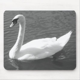 Mousepad ou Mousemat - Cisne a preto e branco