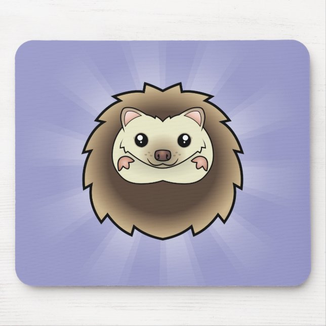 Mousepad ouriço pigmeu de desenho animado (Frente)