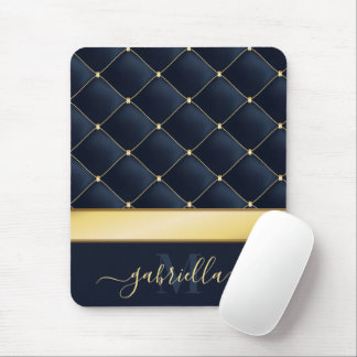 Mousepad Ouro azul marinho