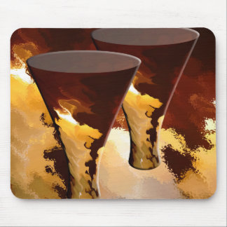 Mousepad Ouro Brown das velas dos vidros da bebida do