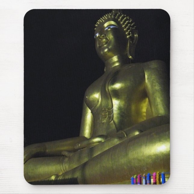 Mousepad Ouro Buda à Noite (Frente)