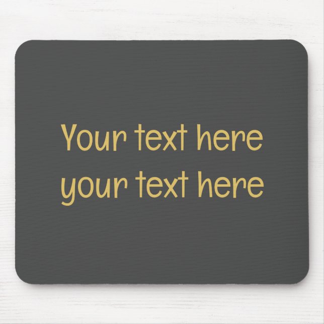 Mousepad Ouro Cinza Profissional Moderno Minimalista Texto  (Frente)