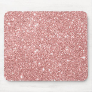 Mousepad Ouro cor-de-rosa do brilho luxuoso chique elegante