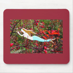 Mousepad ouro de cabelo vermelho