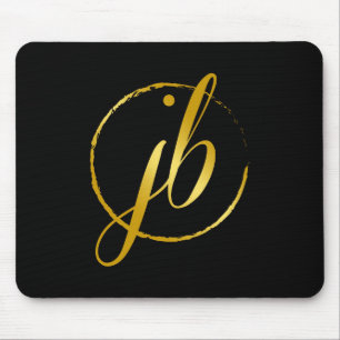 Mousepad Ouro de JBP no tapete do rato preto