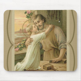Mousepad Ouro decorativo de Jesus de St Joseph & de criança