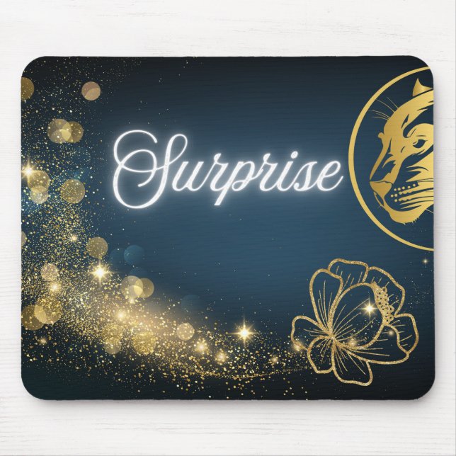 Mousepad Ouro disparando surpresa estelar (Frente)