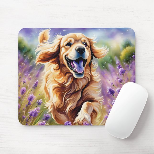 Mousepad Ouro Feliz Retriever (Com mouse)