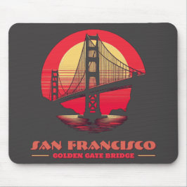 Mousepad Ouro Gate Bridge San Francisco Califórnia EUA