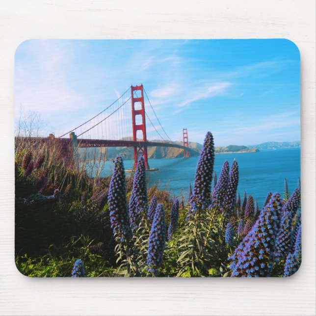 Mousepad Ouro Gate Bridge San Francisco California Foto (Frente)