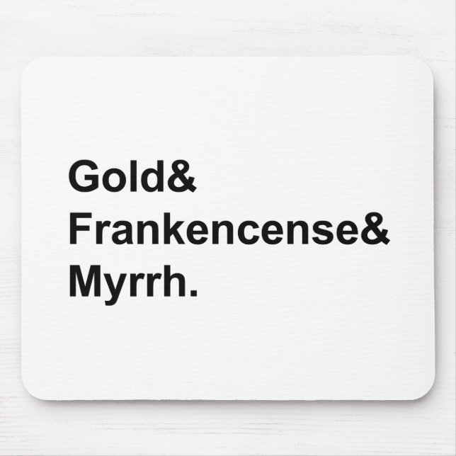 Mousepad Ouro Incenso & Mirra | Presentes dos Magos (Frente)