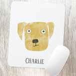 Mousepad Ouro Labrador - Cachorro do Retriever<br><div class="desc">Um Ouro engraçado,  Labrador Retriever,  que te faz sorrir. Altere ou remova o nome a ser personalizado.</div>