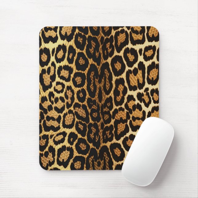 Mousepad Ouro Leopardo 🐆 Chic (Com mouse)
