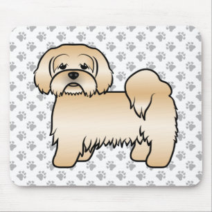 Mousepad Ouro Lhasa Apso - Ilustração De Cachorro De Cart