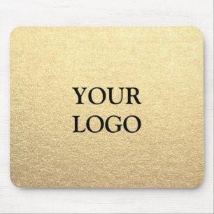 Mousepad Ouro Limpo Simples Personalizado Sua Logotipo Aqui